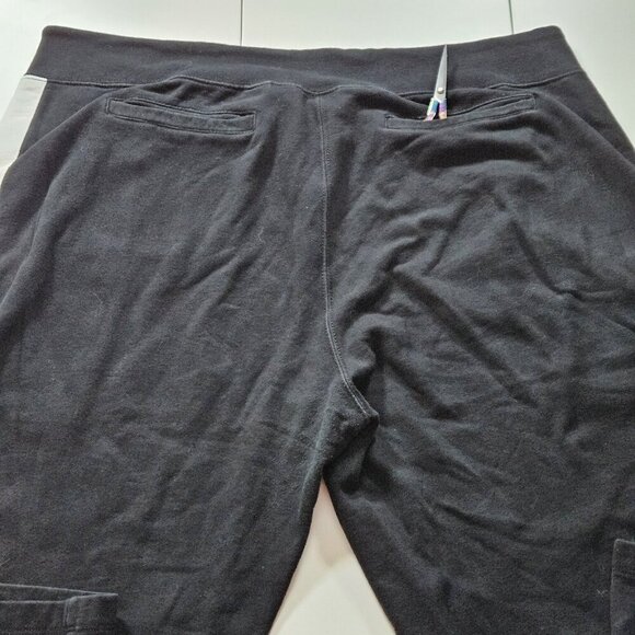 Polo Ralph Lauren Sweatpants Women XXL Black White Zip Hems Pockets Fleece Lined - Picture 13 of 16